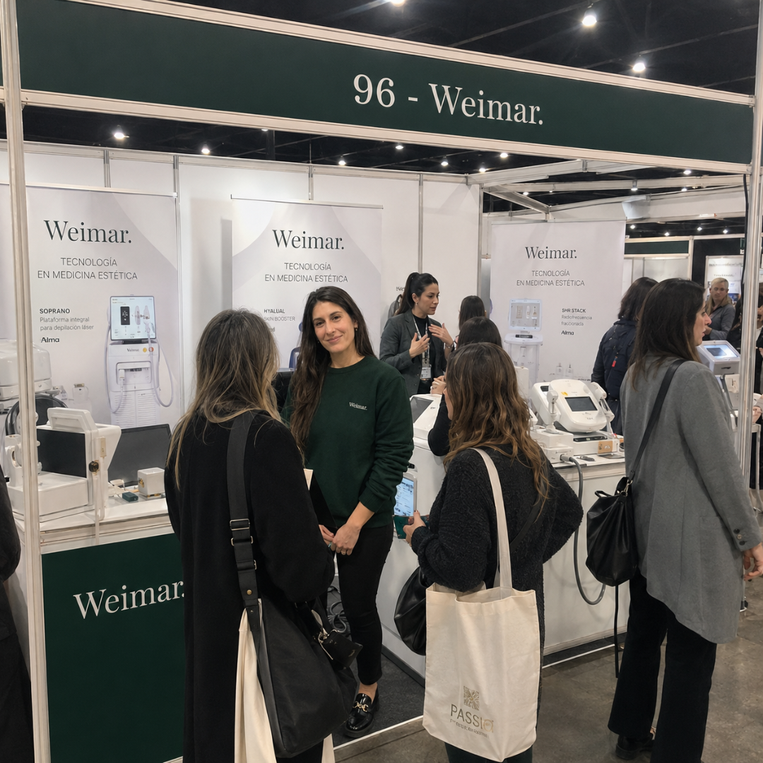 Stand de Weimar Estetica en evento profesional de medicina estetica